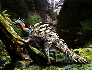 Шипастый динозавр