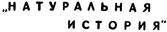 "НАТУРАЛЬНАЯ ИСТОРИЯ"